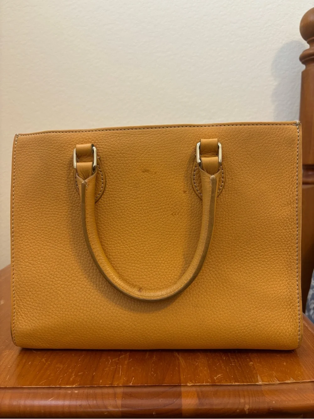 Dooney & Bourke Camel Yellow Leather Satchel
